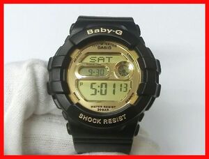 2309★F-1280★CASIO Baby-G BGD-141 腕時計 デジタル クォーツ ブラック&ゴールド カシオ ベビージー　中古