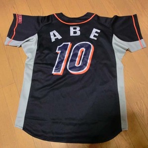 ■読売ジャイアンツ 巨人 ABE 阿部慎之助 応援 ユニフォーム フリーサイズ 黒 中古の画像4