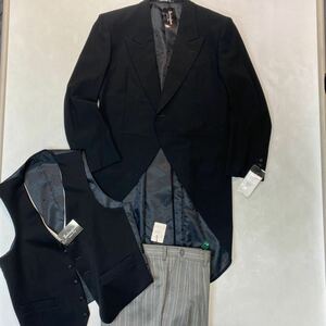  new goods * with translation tag attaching super-discount high class BUCKINGHAM extrablackmo- person g coat 3 piece wool 100% setup size A5 high class formal made in Japan top class 