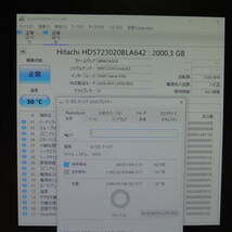 【検品済み/使用943時間】HITACHI 2TB HDD HDS723020BLA642 管理:キ-26_画像3