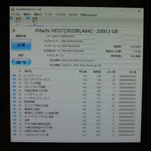 【検品済み/使用943時間】HITACHI 2TB HDD HDS723020BLA642 管理:キ-26_画像2