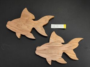 木製プレート/工芸品/金魚B/インテリア雑貨/トールペイント/クラフトワーク