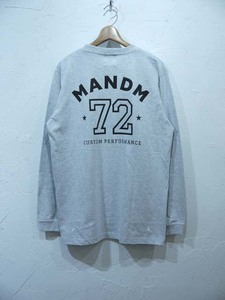 M&M PRINT L/S T-SHIRT(22-MT-023)/ASH/Msize/新品未使用/10%OFF