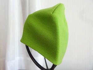 〒 韓国製 〒大人・キッズ帽子　黄緑色帽子　ニット帽　サイズ５６cm〜５８cm　キャップ　帽子　スタイルハット