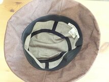 C a.v.v MICHEL KLEIN PARIS D レディース・婦人用　クロッチェ　ブラウン色　サイズ５６cm　キャップ　帽子　日本製_画像8
