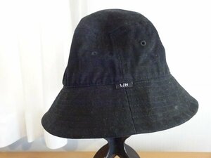 G ポプラ H レディース・メンズ　黒色帽子　バケットハット　サイズ５７.５cm　キャップ　帽子　スタイルハット