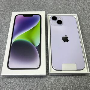 【ほぼ未使用】iPhone14 128GB パープル SIMロック解除 SIMフリー