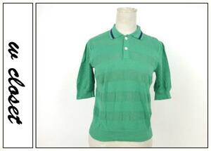 [A11] [W Closet Double Closet Polo Shirt F -Green] NS