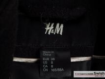 【A02】【H&M スタンドカラー コート ジャケット 38 黒】_画像6