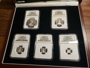 【希少】2014 Britannia ブリタニア 5 Silver 銀貨 Coins Set NGC PF70 Box & COA 1st 550 struck