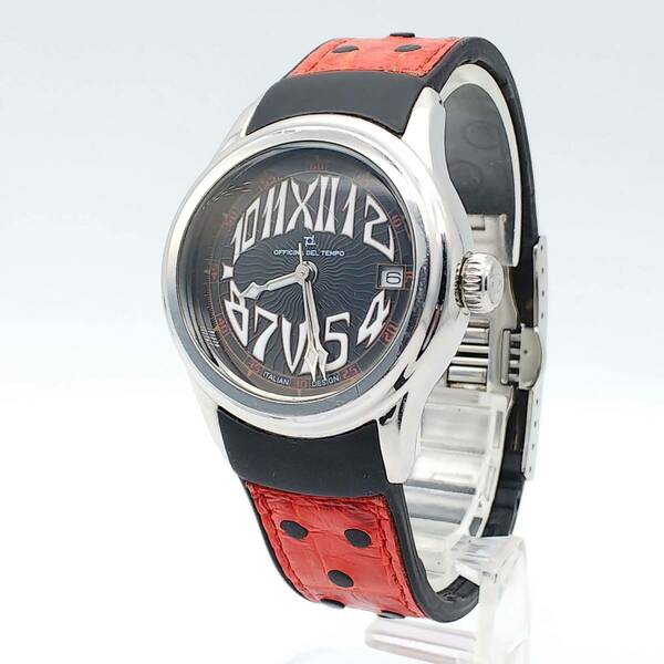 5925 送料無料【電池交換済】オフィチーナデルテンポ★OFFICINA DEL TEMPO★MADE IN ITALY★純正ラバーベルト★レディース/腕時計/クォーツ