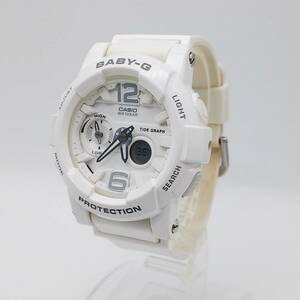 送料無料【電池交換済】★カシオ★CASIO★ベビーG★Baby-G★白純正ベルト★G-LIDE★BGA-180-7B1JF★レディース/ボーイズ/腕時計/クォーツ