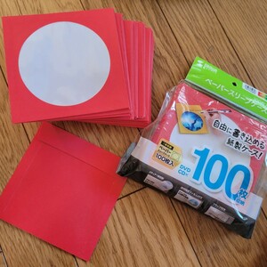  red ( red ) only 150 pieces set set sale | Sanwa Supply DVDCD paper sleeve case 1 pcs storage 