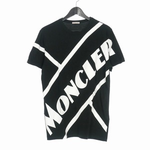 モンクレール MONCLER 20SS MAGLIA T-SHIRT ロゴ プリント Tシャツ カットソー 半袖 M ブラック 黒 F10918C70610 国内正規 キッズ