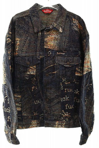 シュプリーム SUPREME 23SS Archive Denim Jacquard Trucker Jacket アーカイブ デニム ジャカード トラック ジャケット L 230902☆AA★