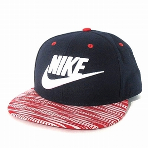 ナイキ NIKE TRUE キャップ 帽子 ロゴ スナップバック フラットバイザー 紺 ネイビー ■GY99 メンズ