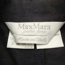 マックスマーラ MAX MARA ピアノフォルテ ドレス ワンピース ロング フリル Vネック 38 約Mサイズ 黒 ブラック ■GY09 レディース_画像7