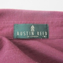オースチン リード Austin Reed ニット ポロシャツ 長袖 ウール 刺繍ロゴ バーガンディー Mサイズ メンズ_画像8