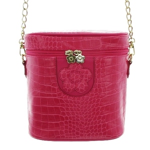  Mary Quant MARY QUANT daisy vanity bag chain shoulder type pushed . fake leather pink bag bag /TYM lady's 