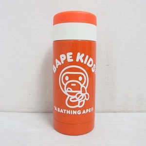 未使用品 アベイシングエイプ A BATHING APE BAPE KIDS ベイプキッズ 水筒 ステンレス F オレンジ