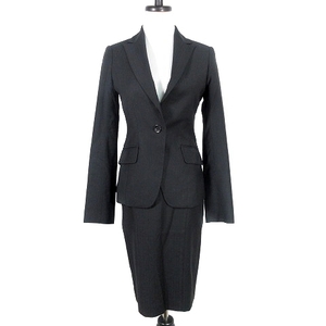  black bai Moussy suit setup 2 point jacket tailored skirt knee height tight stripe 1 black lady's 