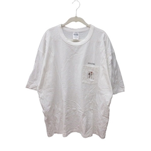 スポルディング SPALDING Tシャツ カットソー クルーネック ワンポイント 刺繍 七分袖 XL 白 ホワイト 黒 ブラック /MS メンズ