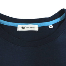 タケオキクチ TAKEO KIKUCHI Tシャツ 丸首 半袖 配色 バイカラー コットン混 ネイビー 紺 ブルー 青 XL メンズ_画像7