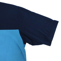 タケオキクチ TAKEO KIKUCHI Tシャツ 丸首 半袖 配色 バイカラー コットン混 ネイビー 紺 ブルー 青 XL メンズ_画像4