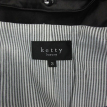 ケティ KETTY luxury トレンチコート スプリングコート ロング丈 3 ブラック 黒 /YM15 ■MO レディース_画像6