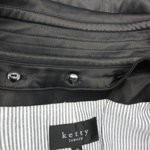 ケティ KETTY luxury トレンチコート スプリングコート ロング丈 3 ブラック 黒 /YM15 ■MO レディース_画像5