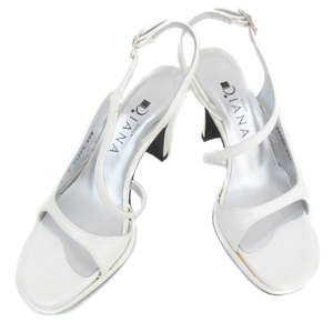 Diana Diana Sandals Sandals Высоколежие кожа кожа 22,5 белый белый /FF55 дамы