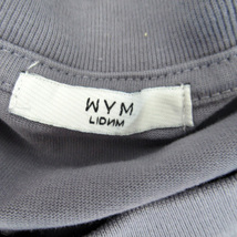 ウィム バイ リドム WYM LIDNM Tシャツ カットソー 半袖 ラウンドネック 無地 L ブルーグレー /SY41 メンズ_画像3