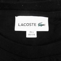 ラコステ LACOSTE Tシャツ カットソー 半袖 クルーネック ロゴ刺? XXS 黒 ブラック /FF47 メンズ_画像5