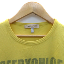 シーバイクロエ SEE BY CHLOE Tシャツ カットソー 半袖 ラウンドネック プリント 38 黄 イエロー /YK35 レディース_画像3