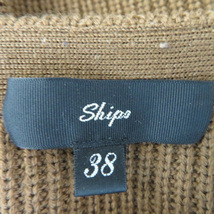 シップス SHIPS ニット セーター 長袖 ラウンドネック 無地 ウール オーバーサイズ 38 ブラウン /YK33 レディース_画像4