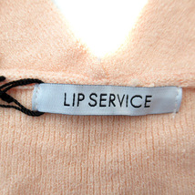 未使用品 リップサービス LIP SERVICE ニットワンピース ミニ丈 長袖 カシュクール リボンベルト付き F サーモンピンク /SY23 レディース_画像3