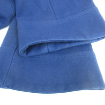 イネド INED ステンカラーコート ショート丈 シングルボタン ウール 9 青 ブルー /FF3 レディース_画像4