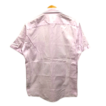 シップス SHIPS シャツ Yシャツ コットン ワイドカラー 無地 半袖 M ピンク メンズ_画像2