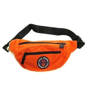 未使用品 ゲス GUESS 19AW GUESSx88RISING ボディバッグ ウエストポーチ ミニ ジップ コラボレーションロゴ オレンジ 鞄 かばん メンズ