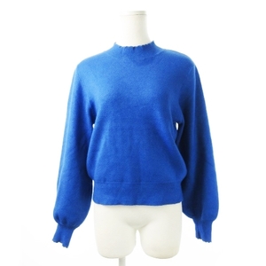 Lowrys Farm LOWRYS FARM вязаный свитер с высоким воротником длинный рукав .... ska LAP стрейч M синий голубой /CK6 * женский 