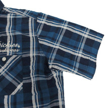 ディッキーズ Dickies シャツ ワークシャツ レギュラーフィット 半袖 胸ポケ ロゴ刺繍 コットン混 チェック ブルー 青 紺 白 XL_画像4