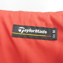 TaylorMade ゴルフ ベスト 中綿 スタンドカラー ジップアップ 配色 切替 プリント ワッペン 赤 紺 白 ホワイト ネイビー レッド M メンズ_画像3