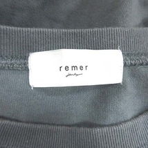 リメール remer Tシャツ カットソー 五分袖 ラウンドネック オーバーサイズ M グレー /CT メンズ_画像6