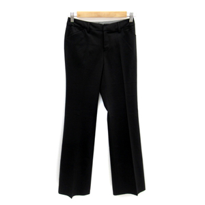  Ined INED slacks pants strut pants long height plain wool 7 black black /SY19 lady's 