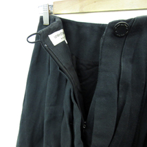 ユナイテッドバンブー UNITED BAMBOO フレアスカート ギャザースカート ひざ丈 無地 シルク混 2 黒 ブラック /YS8 レディース_画像3