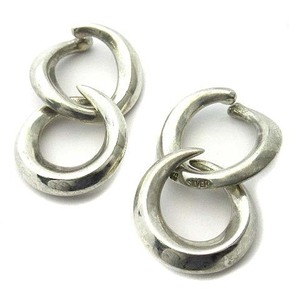 yondosi-4*C swing earcuff earrings both ear twin Crescent moon three day month motif silver SILVER stamp lady's 