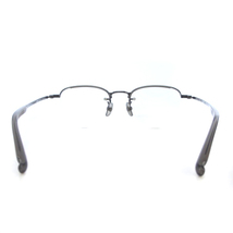 未使用品 フォーナインズ 999.9 O-50T メガネ めがね 眼鏡 ハーフリム 度なし シルバーカラー 48□21 アイウェア メンズ_画像4