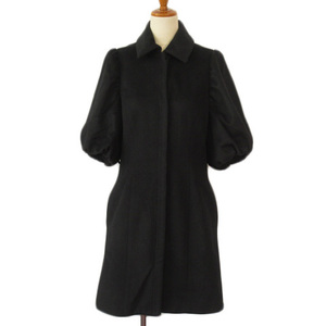  Rose Bud ROSE BUD coat turn-down collar puff sleeve wool 1 black black lady's 