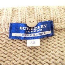 バーバリーブルーレーベル BURBERRY BLUE LABEL カシミヤ混 ニット ワンピース ミニ セーター リボン 半袖 38 ベージュ ■GY09 レディース_画像7