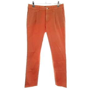  Untitled UNTITLED Denim pants color pants tapered tuck cotton plain 2 orange bottoms /BT lady's 